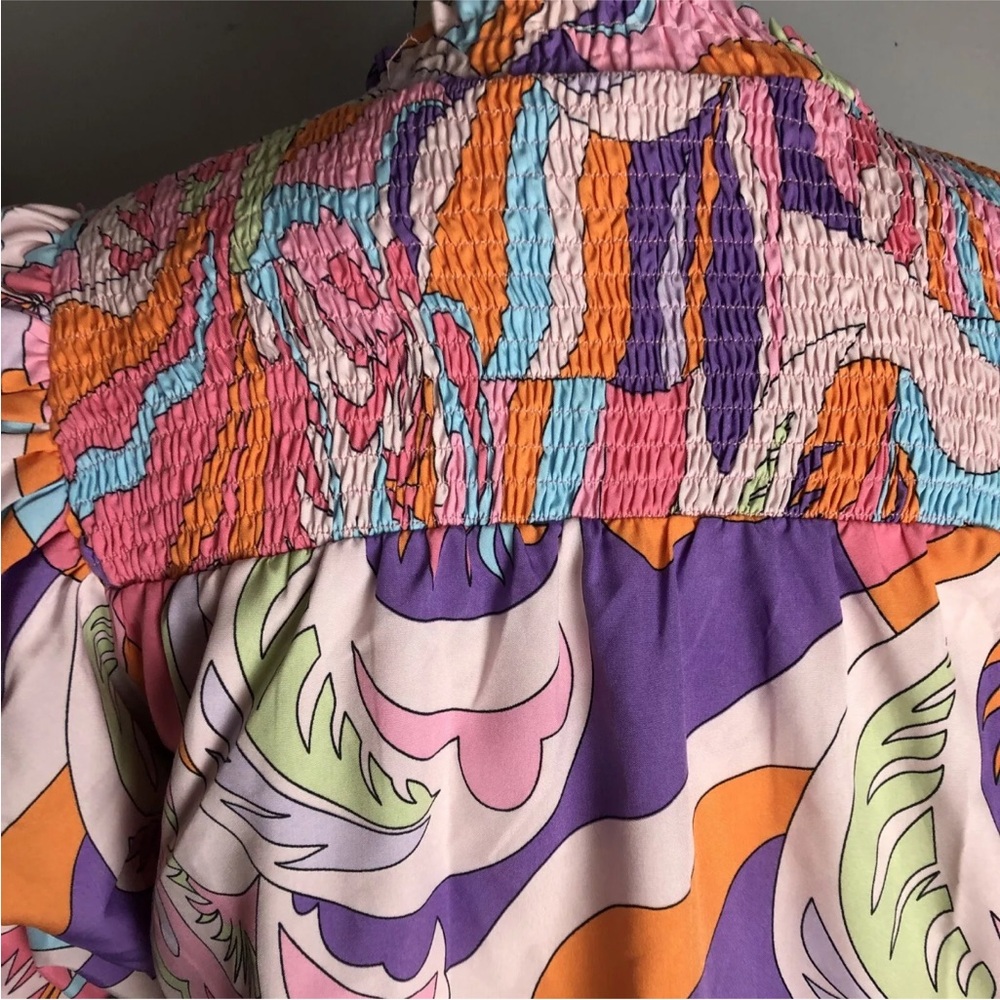 Jodifl Colorful Puff Sleeve Blouse - Picture 12 of 15